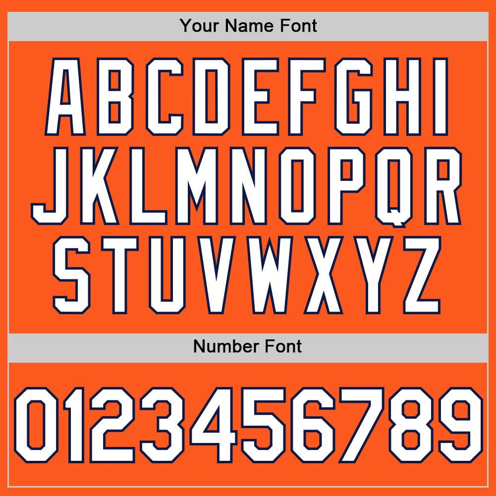 Custom Orange White-Navy Mesh Authentic Throwback Baseball Jersey - Sky-Custom