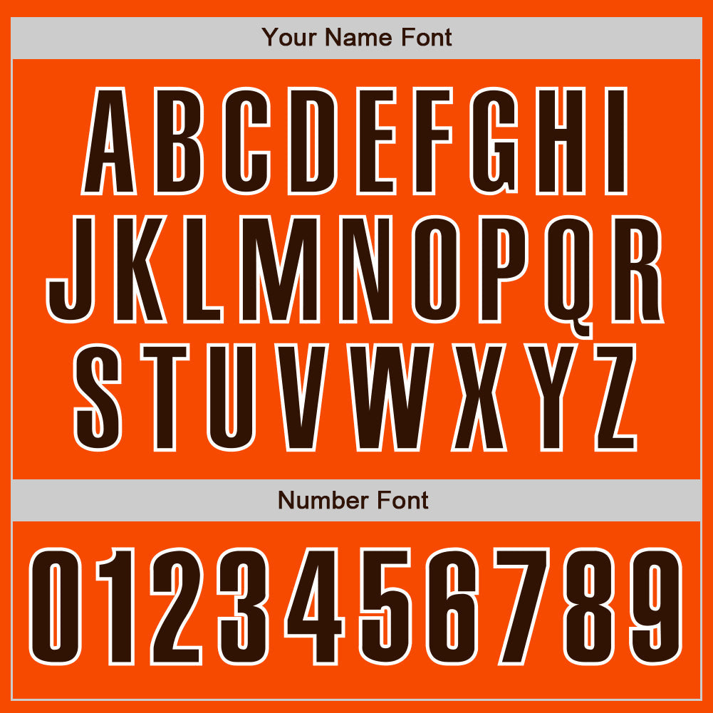 Custom Orange Brown-White Authentic Baseball Jersey - Sky-Custom