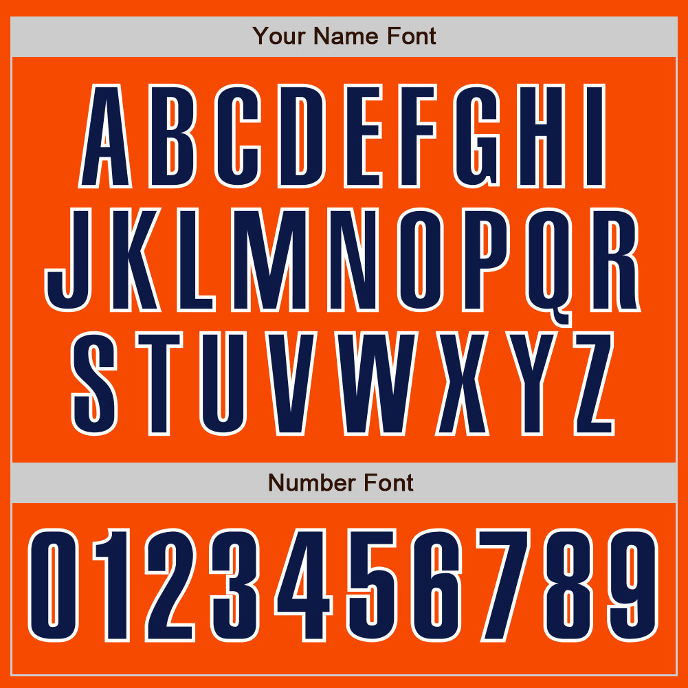 Custom Orange Navy-White Authentic Baseball Jersey - Sky-Custom