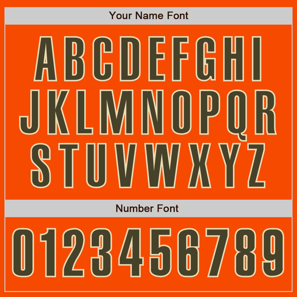 Custom Orange Olive-Cream Authentic Baseball Jersey - Sky-Custom