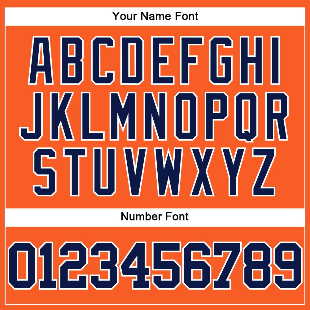 Custom Orange Navy-White Mesh Authentic Throwback Baseball Jersey - Sky-Custom