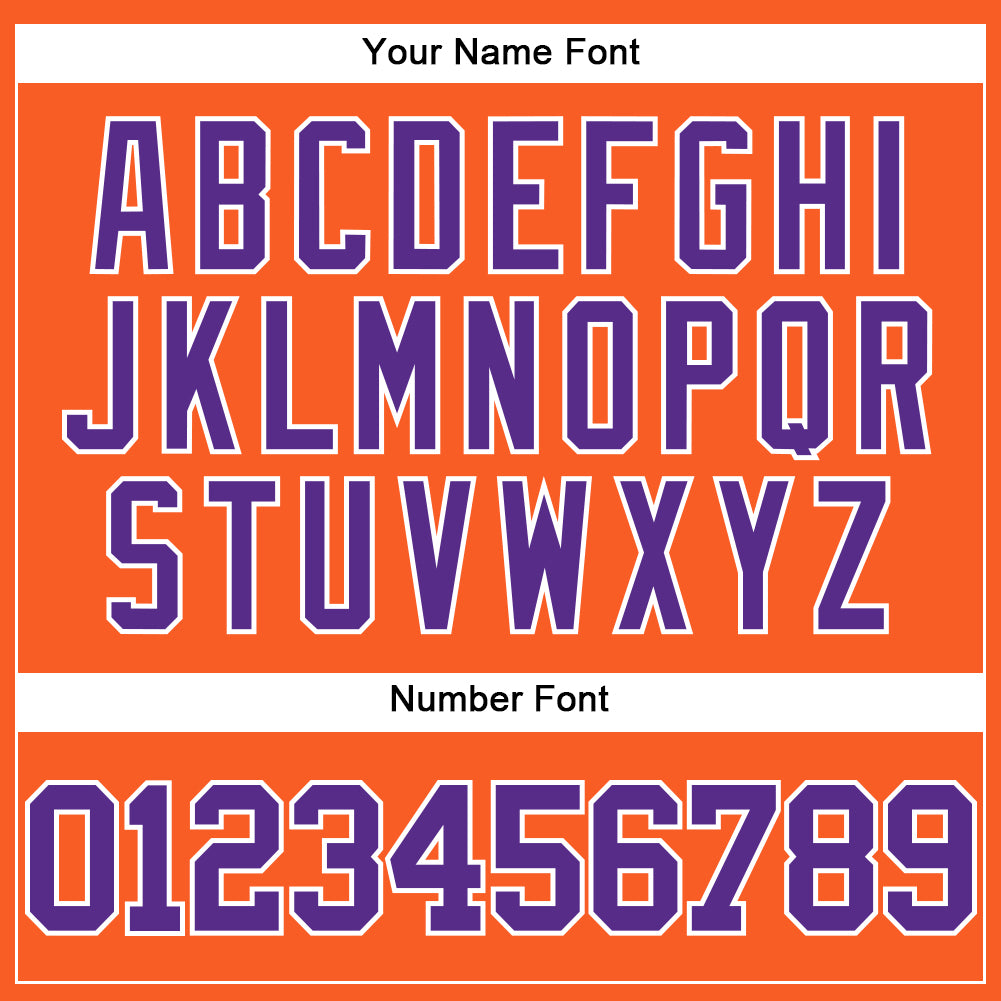 Custom Orange Purple-White Mesh Authentic Throwback Baseball Jersey - Sky-Custom