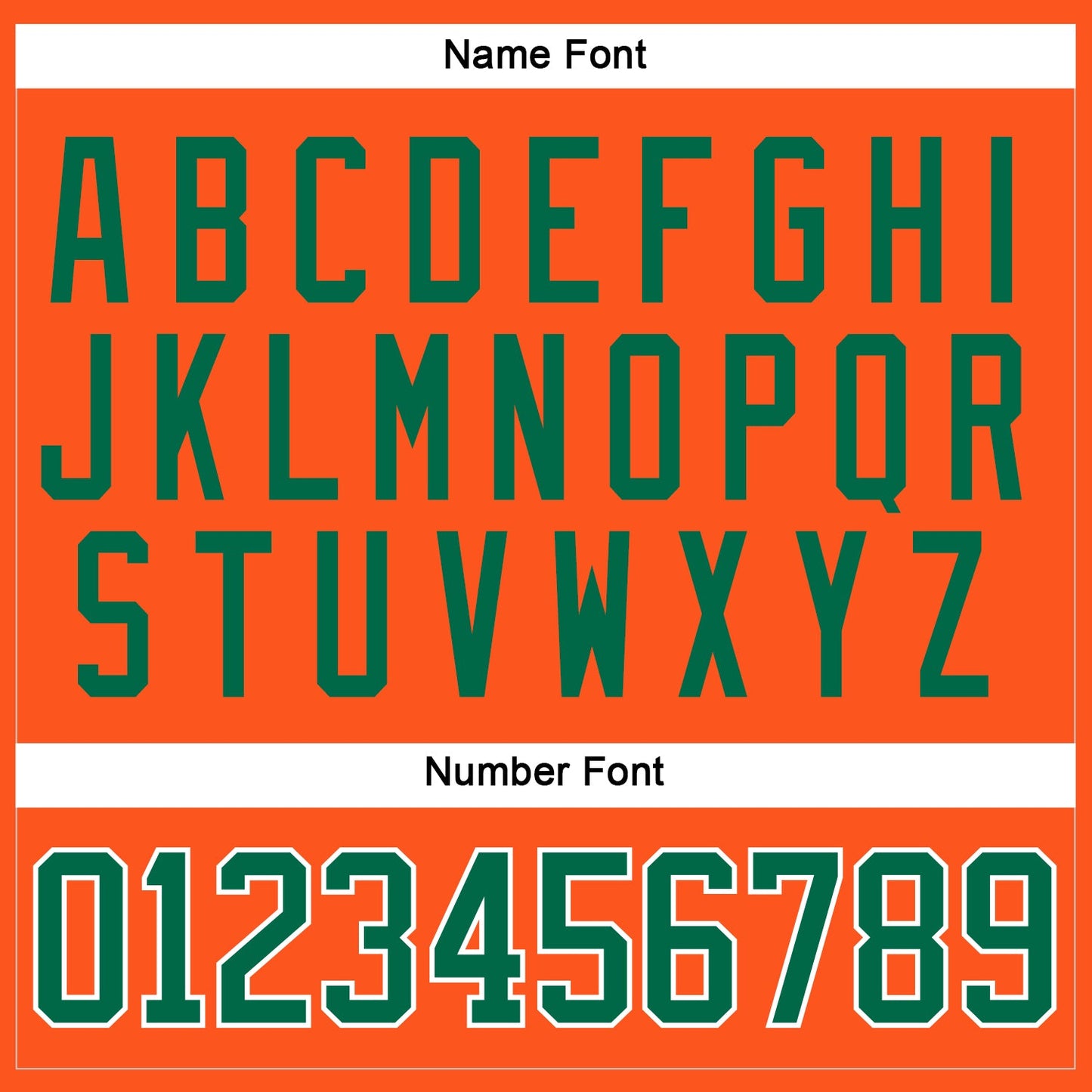 Custom Orange Kelly Green-White Hockey Jersey - Sky-Custom
