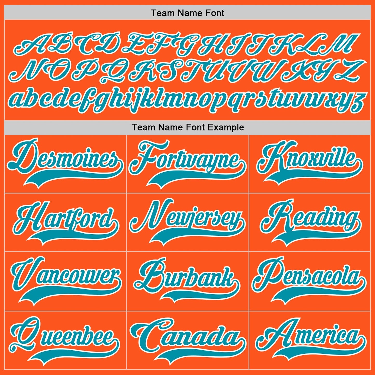 Custom Orange Teal-White Hockey Jersey - Sky-Custom