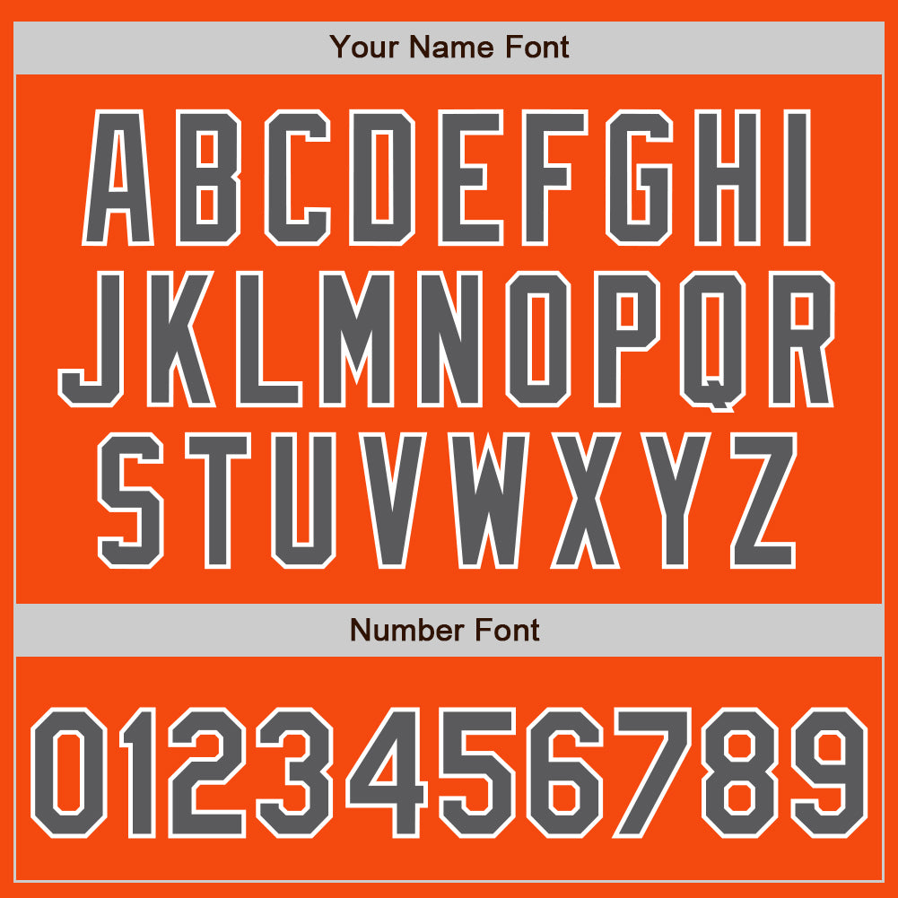 Custom Orange Steel Gray-White Authentic Baseball Jersey - Sky-Custom
