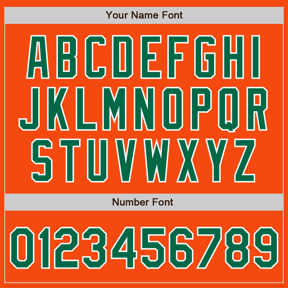 Custom Orange Kelly Green-White Authentic Baseball Jersey - Sky-Custom