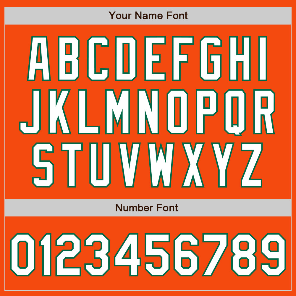 Custom Orange White-Kelly Green Authentic Baseball Jersey - Sky-Custom