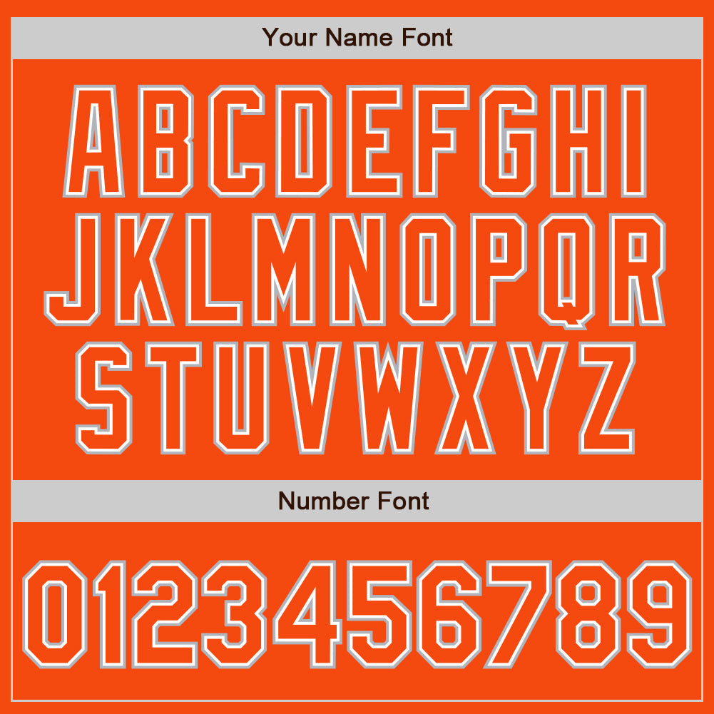 Custom Orange White-Gray Authentic Baseball Jersey - Sky-Custom