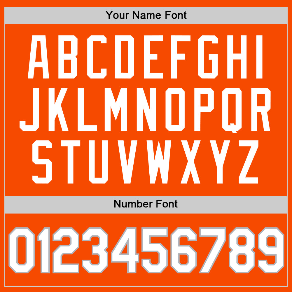 Custom Orange White-Gray Authentic Throwback Basketball Jersey - Sky-Custom