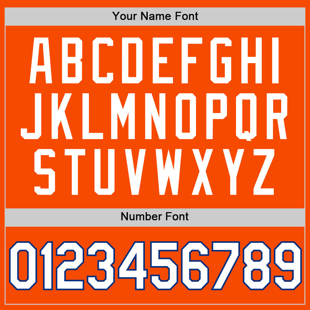 Custom Orange White-Royal Authentic Throwback Basketball Jersey - Sky-Custom