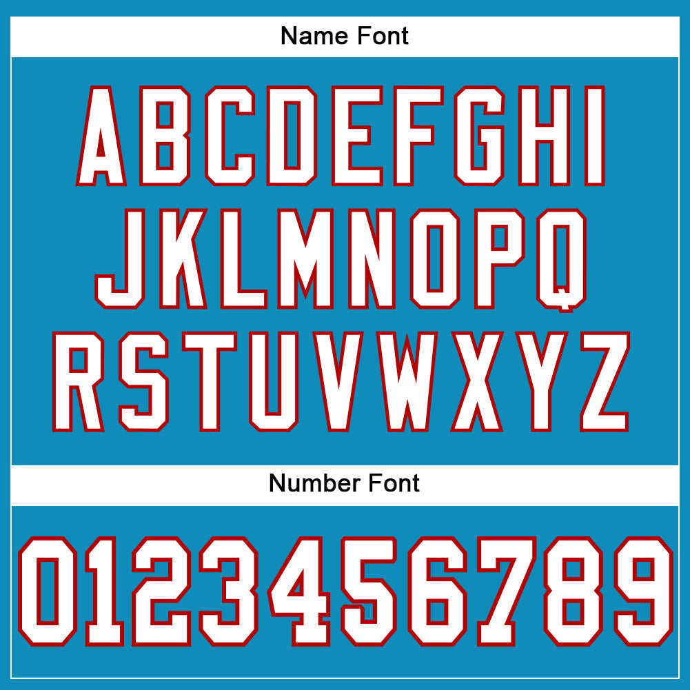 Custom Panther Blue White-Red Mesh Authentic Football Jersey - Sky-Custom