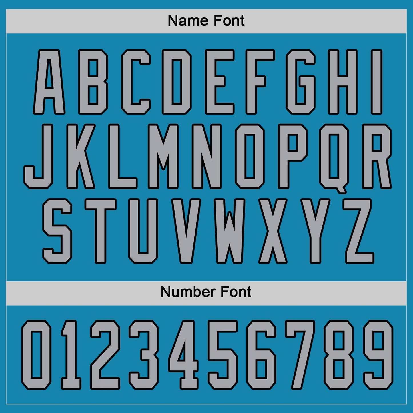 Custom Panther Blue Gray-Black Hockey Jersey - Sky-Custom