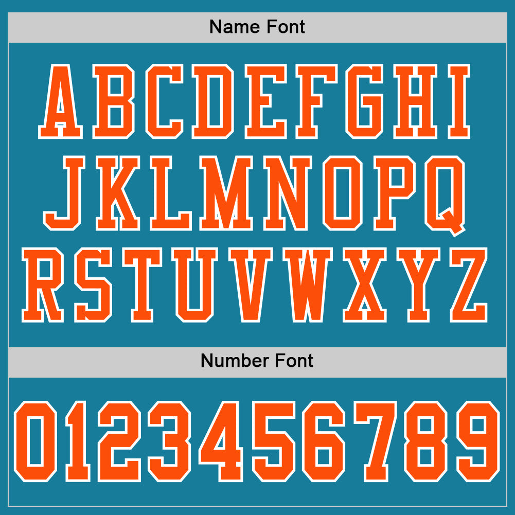 Custom Panther Blue Orange-White Mesh Authentic Football Jersey - Sky-Custom