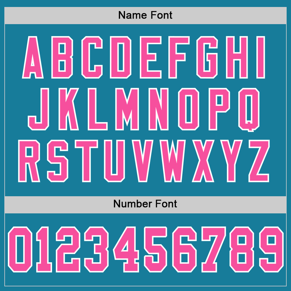 Custom Panther Blue Pink-White Mesh Authentic Throwback Football Jersey - Sky-Custom