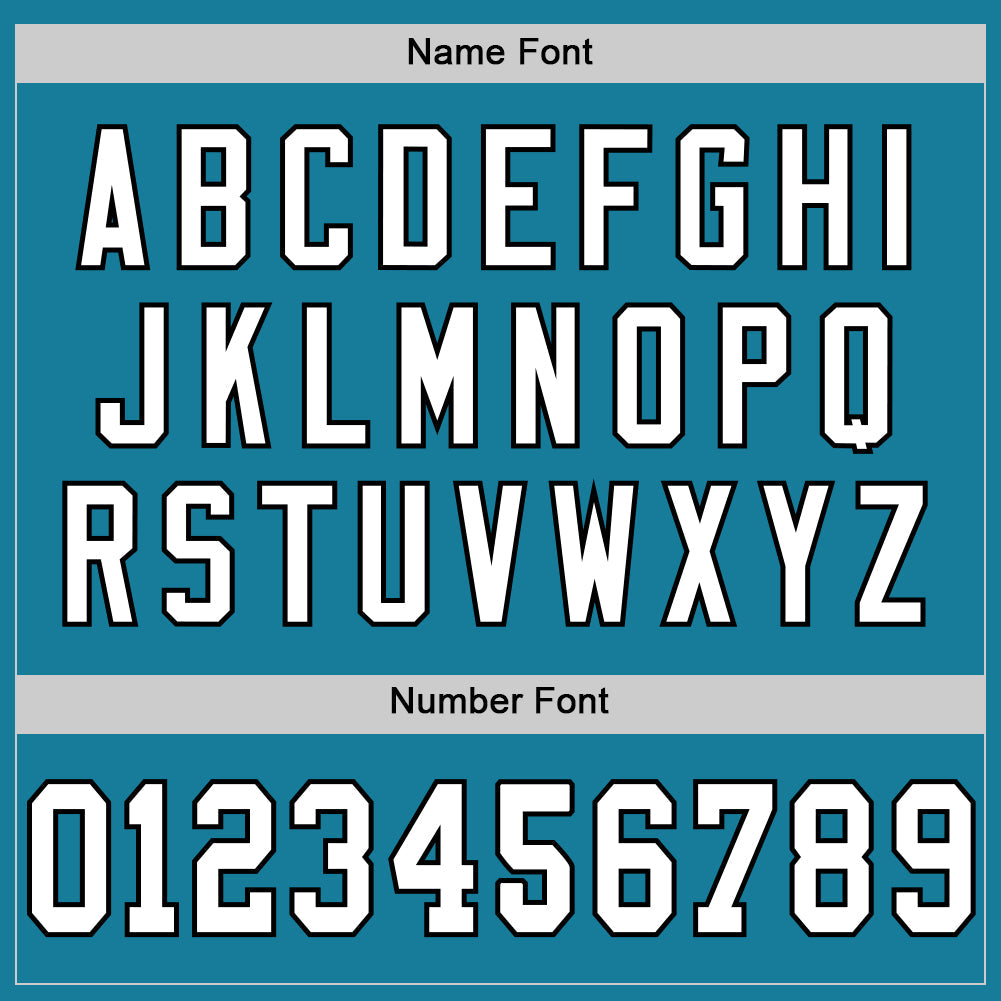 Custom Panther Blue White-Black Mesh Authentic Throwback Football Jersey - Sky-Custom