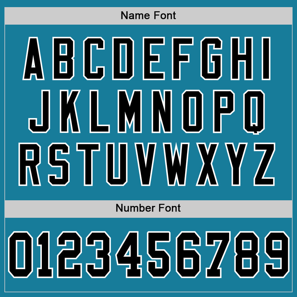 Custom Panther Blue Black-White Mesh Authentic Throwback Football Jersey - Sky-Custom