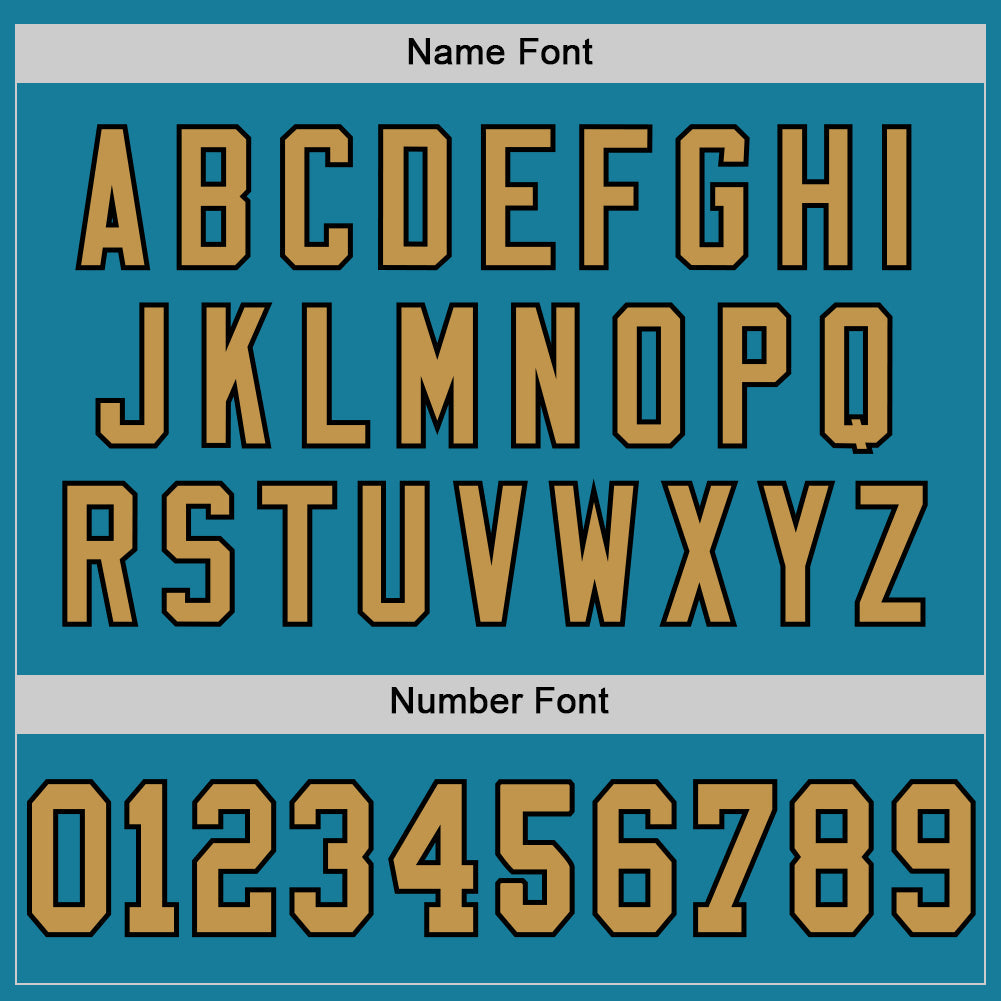 Custom Panther Blue Old Gold-Black Mesh Authentic Throwback Football Jersey - Sky-Custom