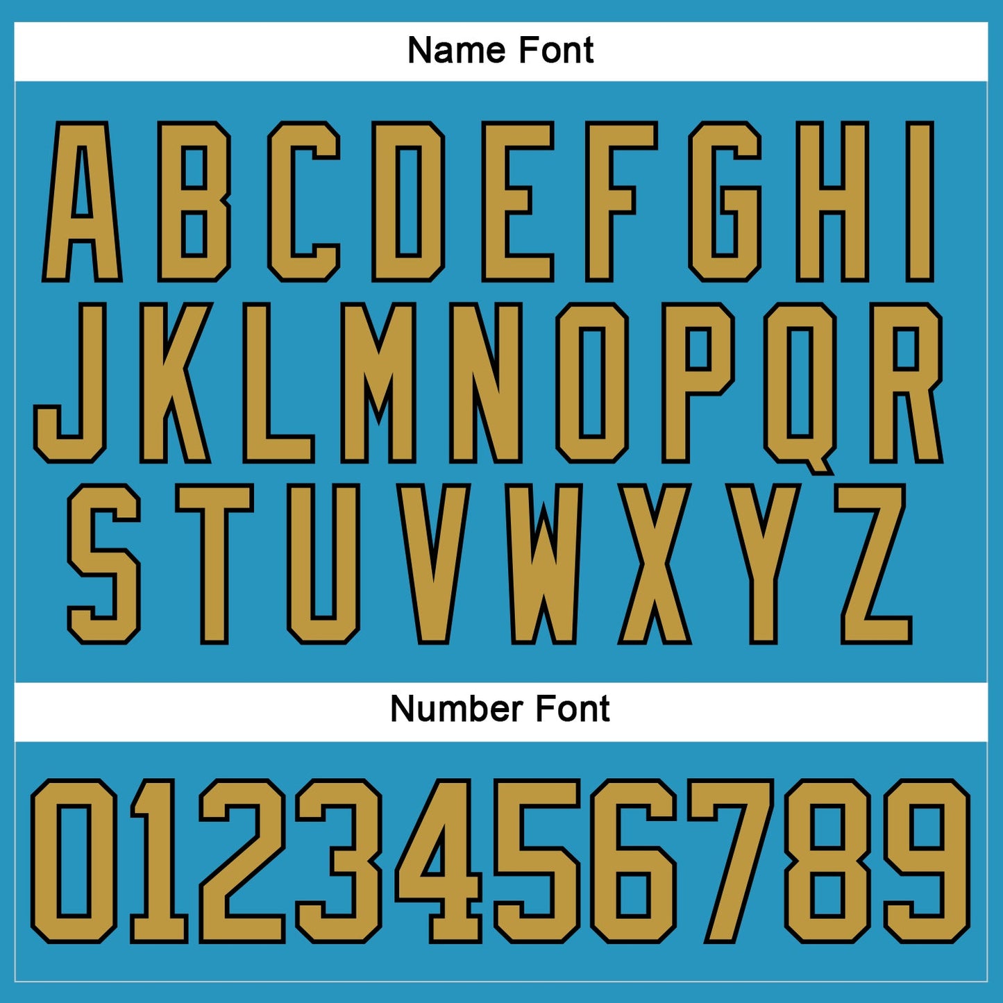 Custom Panther Blue Old Gold-Black Hockey Lace Neck Jersey - Sky-Custom