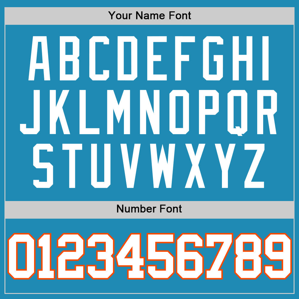 Custom Panther Blue White-Orange Authentic Basketball Jersey - Sky-Custom