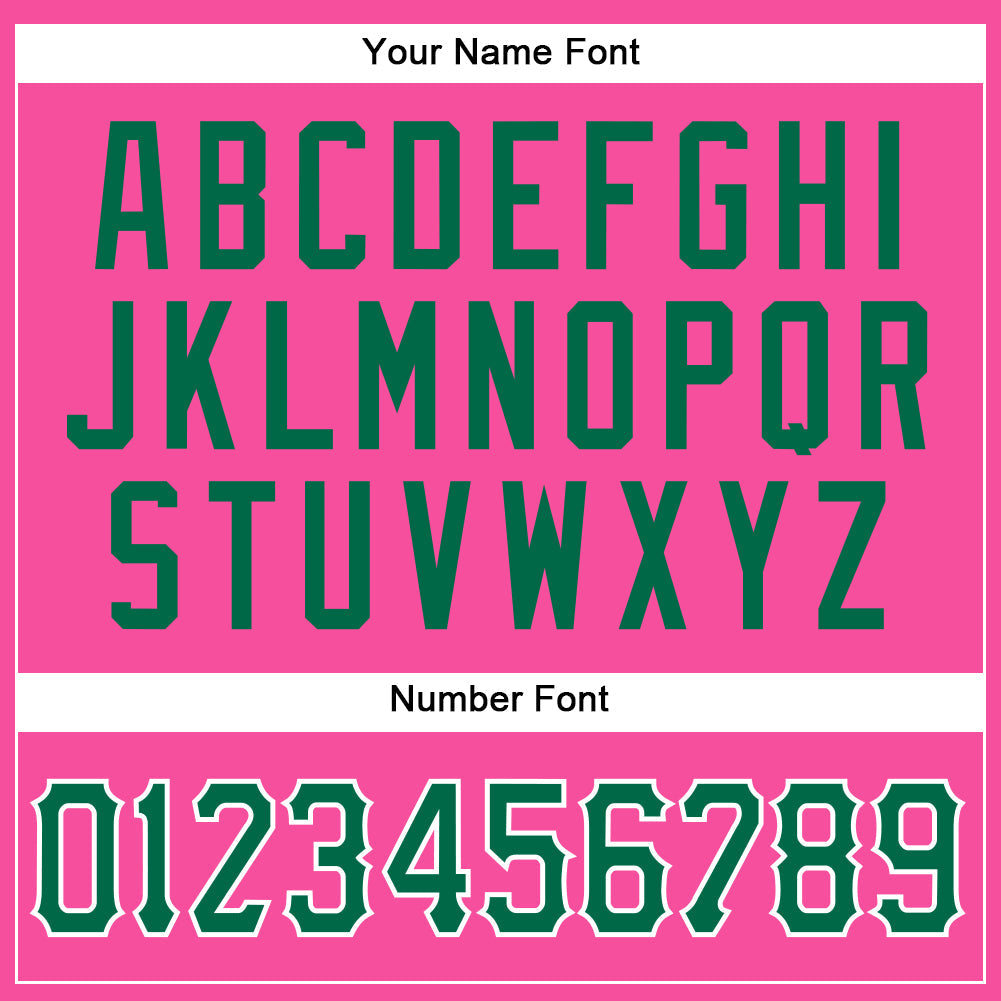 Custom Pink Kelly Green-White Authentic Sleeveless Baseball Jersey - Sky-Custom