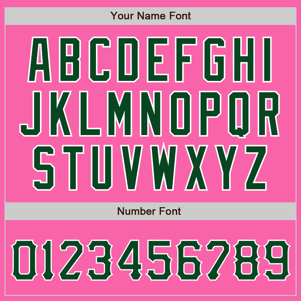 Custom Pink Green-White Authentic Baseball Jersey - Sky-Custom