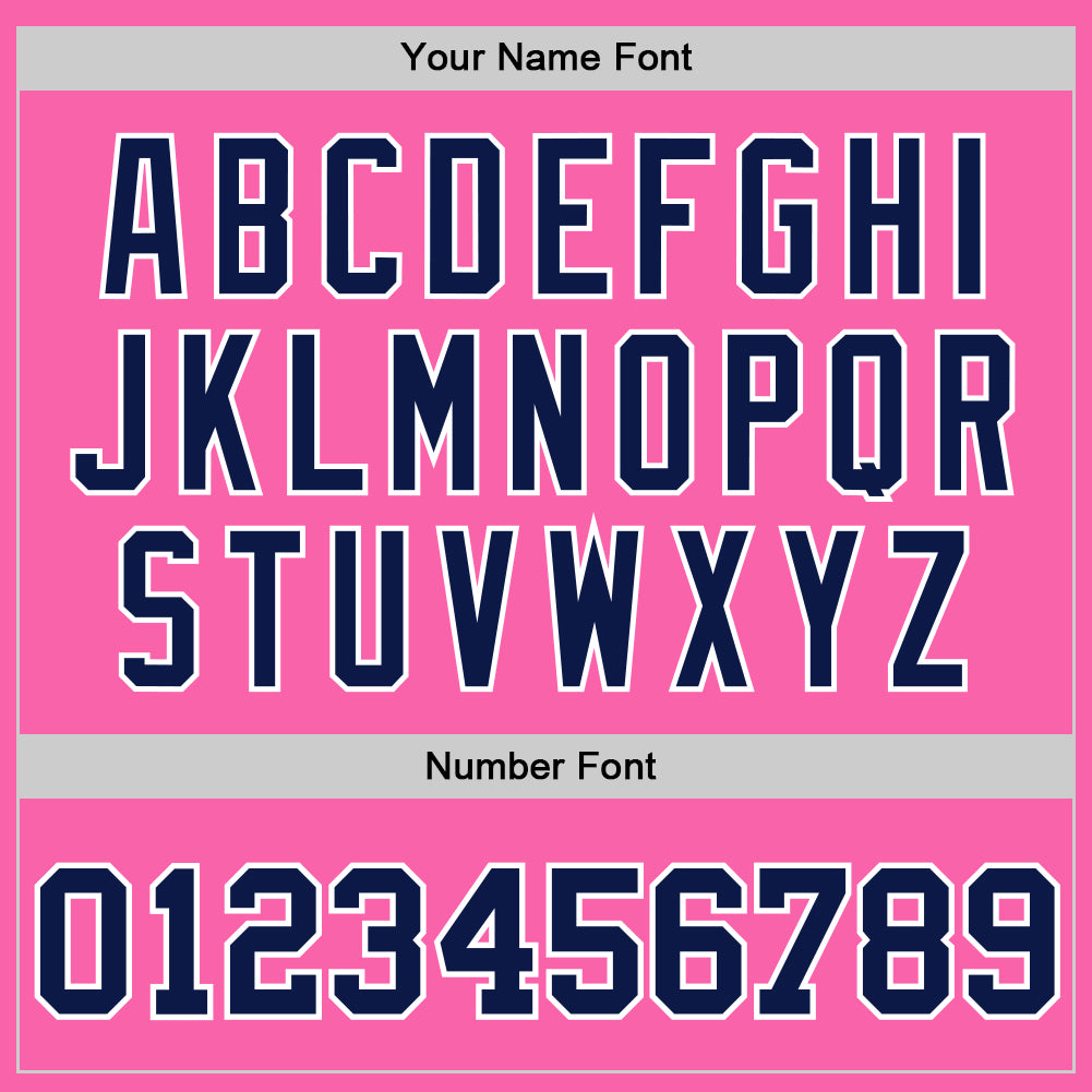 Custom Pink Navy-White Authentic Baseball Jersey - Sky-Custom