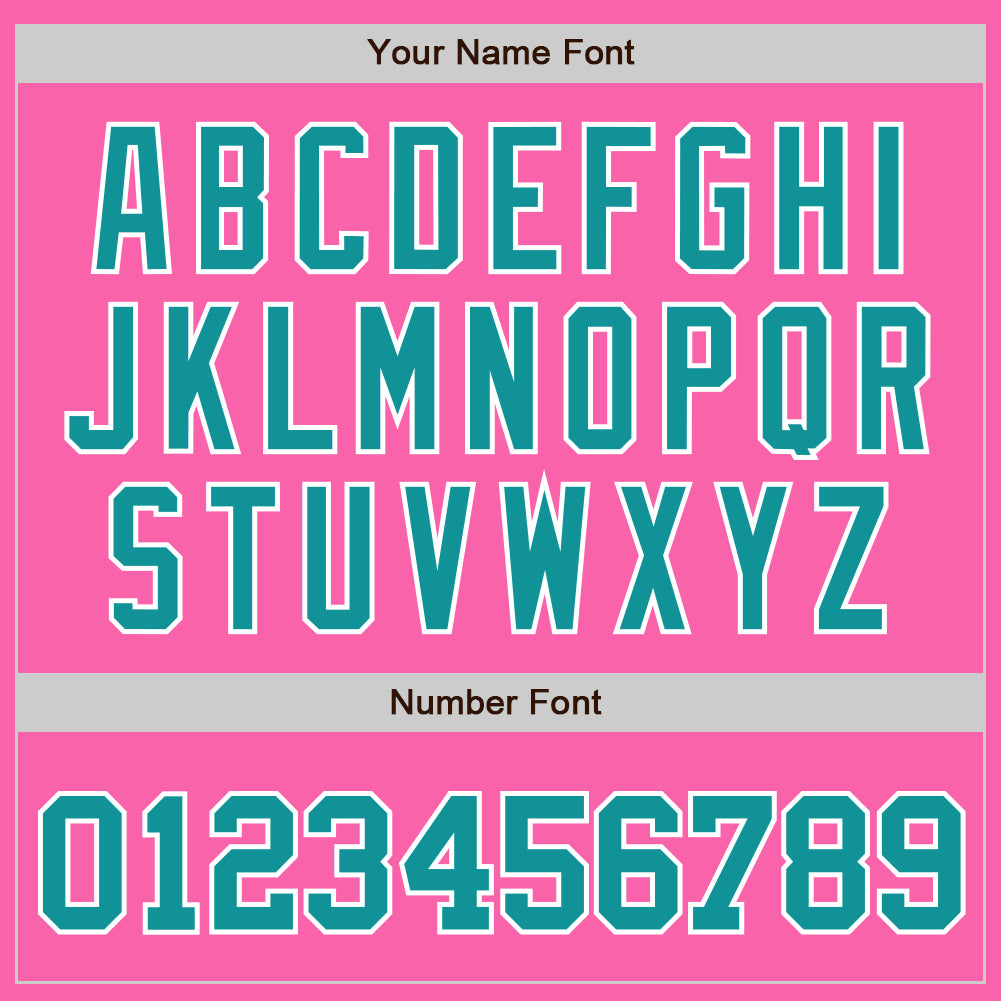 Custom Pink Teal-White Authentic Baseball Jersey - Sky-Custom