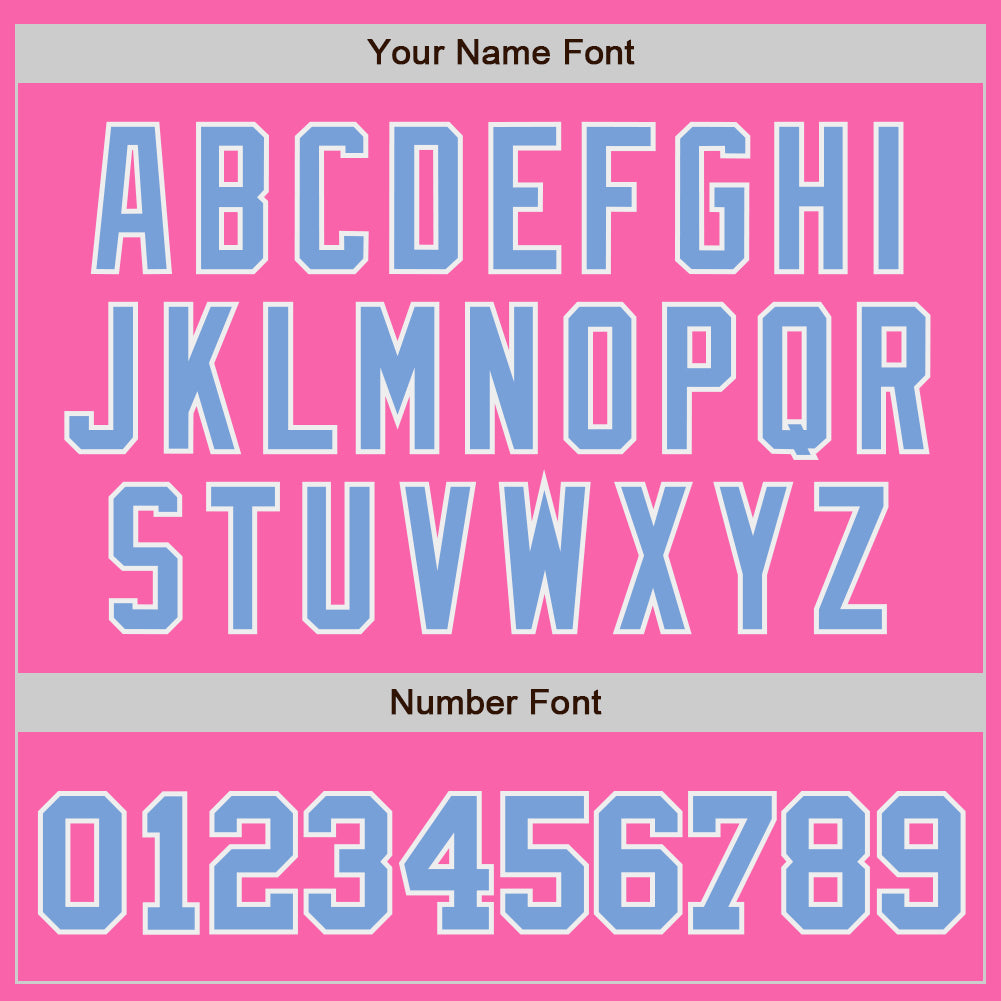 Custom Pink Light Blue-White Authentic Baseball Jersey - Sky-Custom