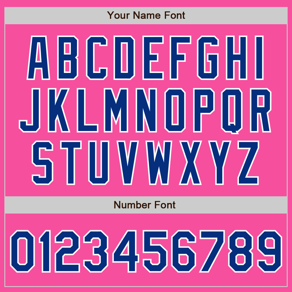 Custom Pink Royal-White Authentic Baseball Jersey - Sky-Custom