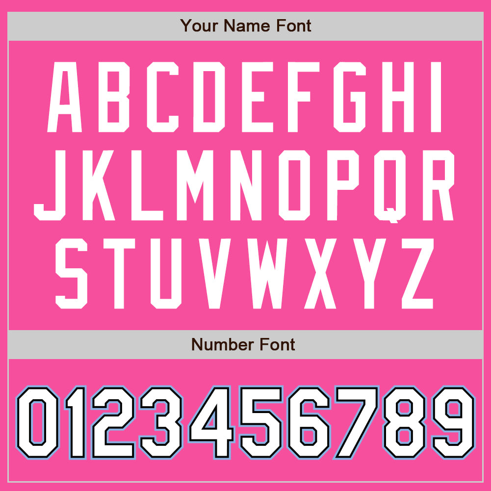 Custom Pink White Black-Light Blue Authentic Baseball Jersey - Sky-Custom