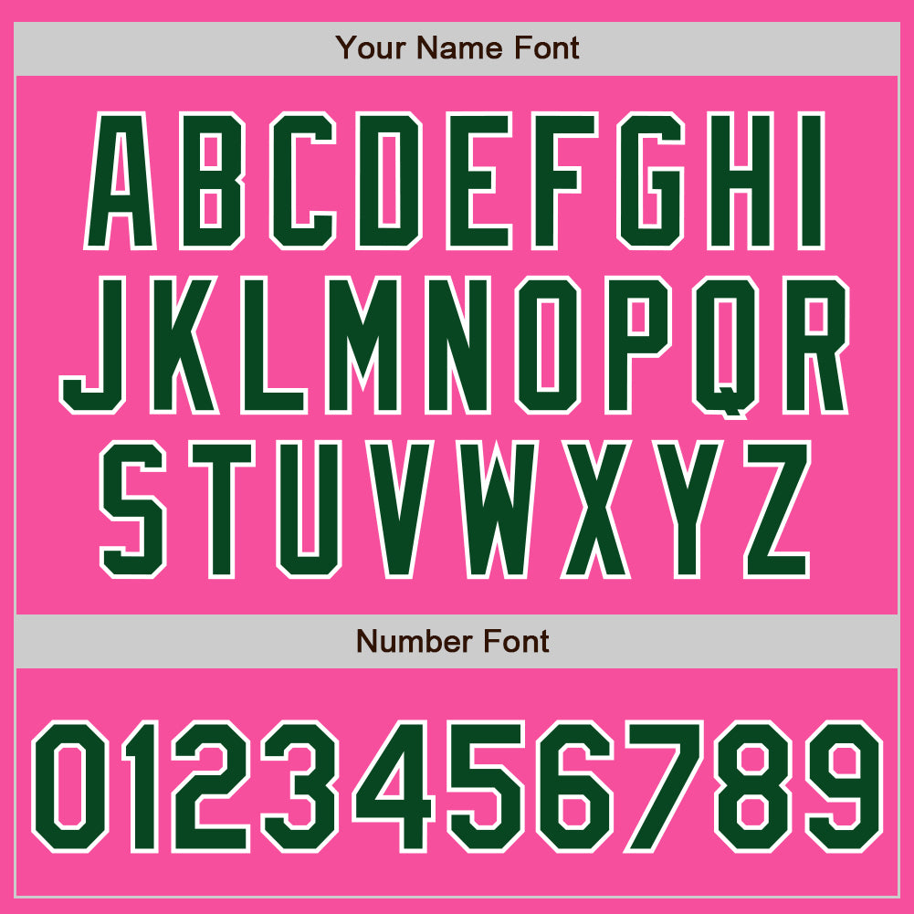 Custom Pink Green-White Authentic Baseball Jersey - Sky-Custom