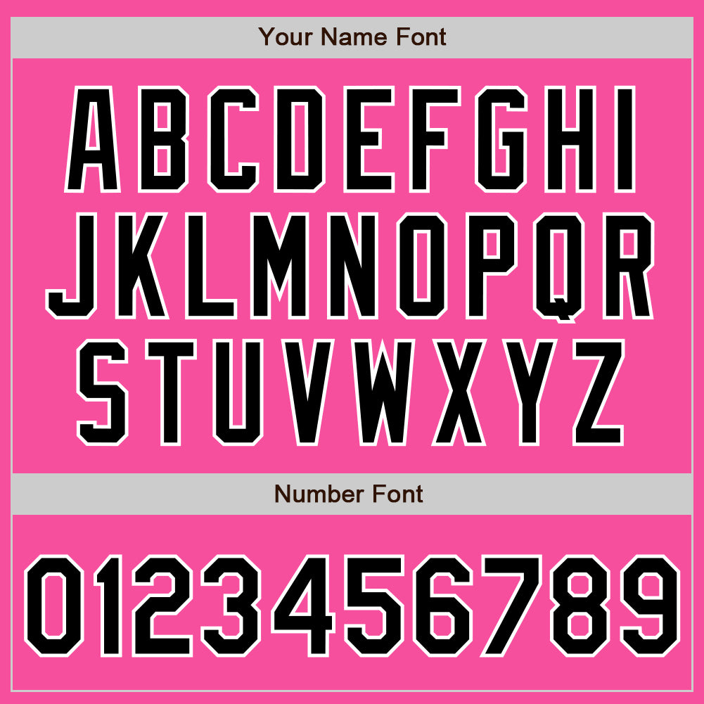 Custom Pink Black-White Authentic Baseball Jersey - Sky-Custom