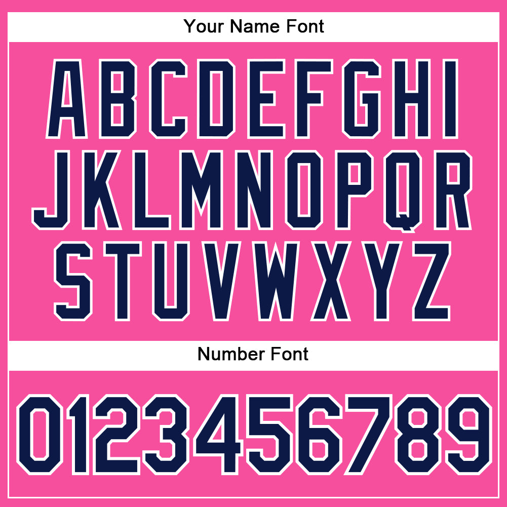 Custom Pink White Pinstripe Navy Authentic Baseball Jersey - Sky-Custom