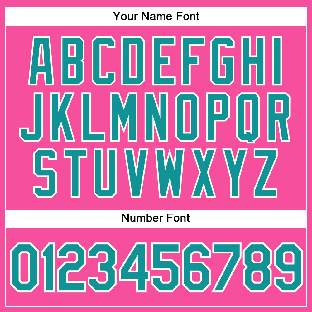 Custom Pink White Pinstripe Teal Authentic Baseball Jersey - Sky-Custom