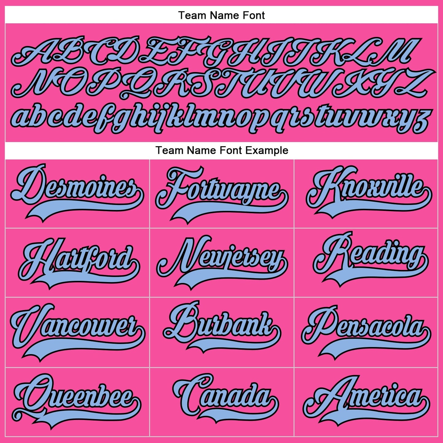 Custom Pink Light Blue-Black Hockey Lace Neck Jersey - Sky-Custom