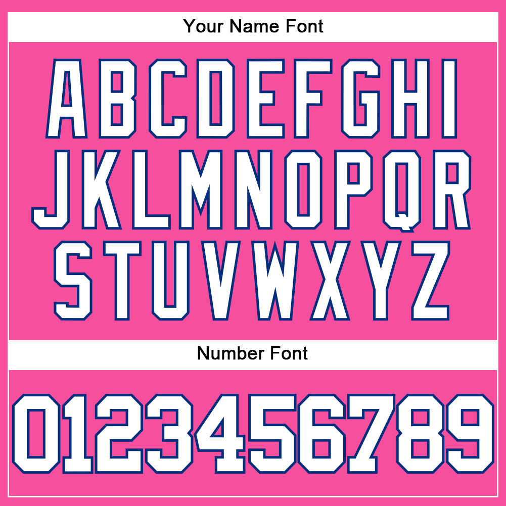 Custom Pink White-Royal Authentic Baseball Jersey - Sky-Custom