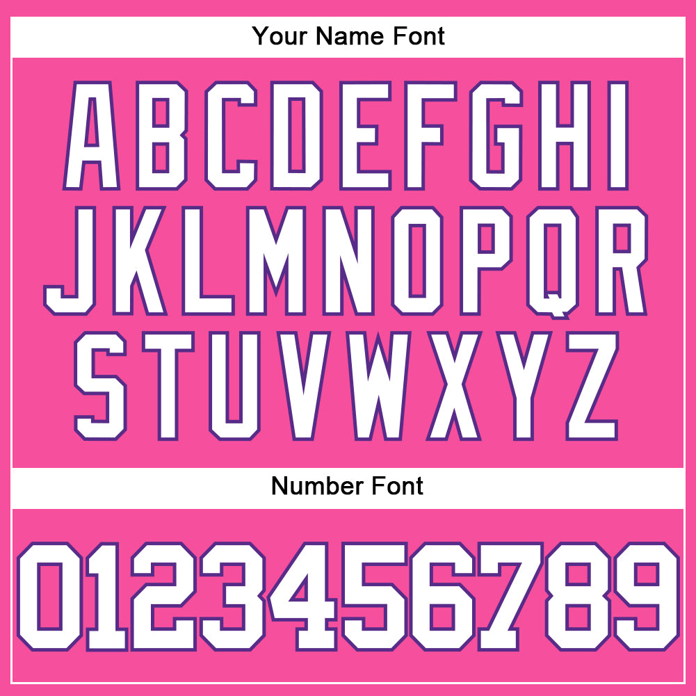 Custom Pink White-Purple Authentic Baseball Jersey - Sky-Custom