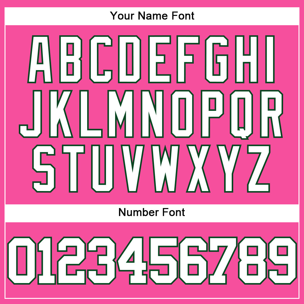 Custom Pink White-Green Authentic Baseball Jersey - Sky-Custom