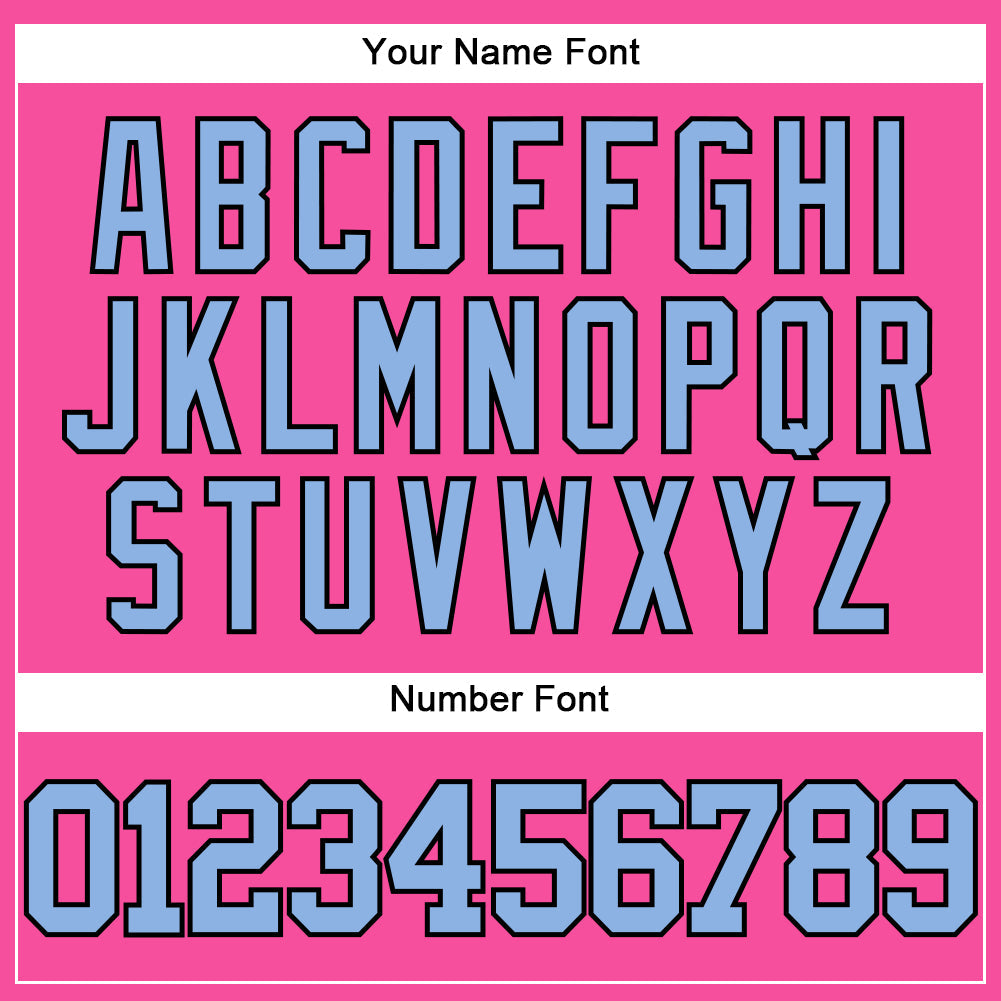 Custom Pink Light Blue-Black Authentic Baseball Jersey - Sky-Custom