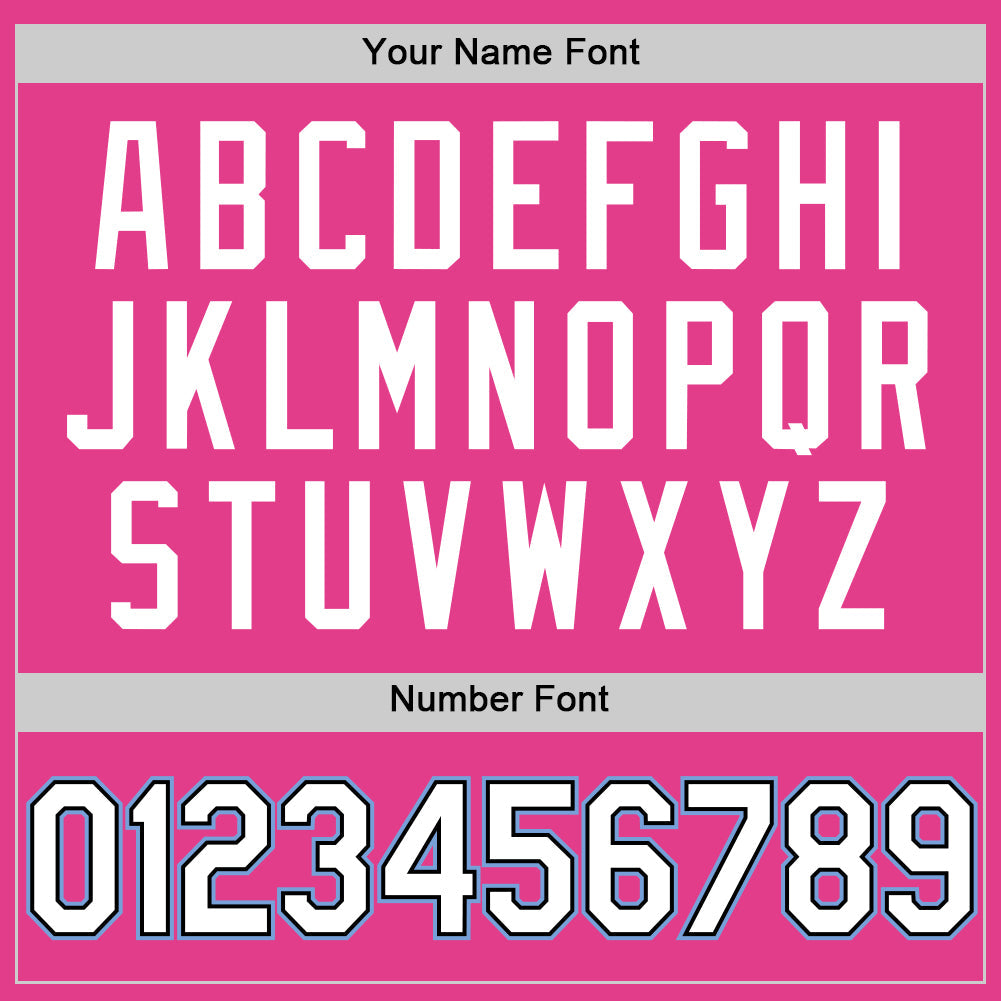 Custom Pink Black-Light Blue Authentic Throwback Baseball Jersey - Sky-Custom