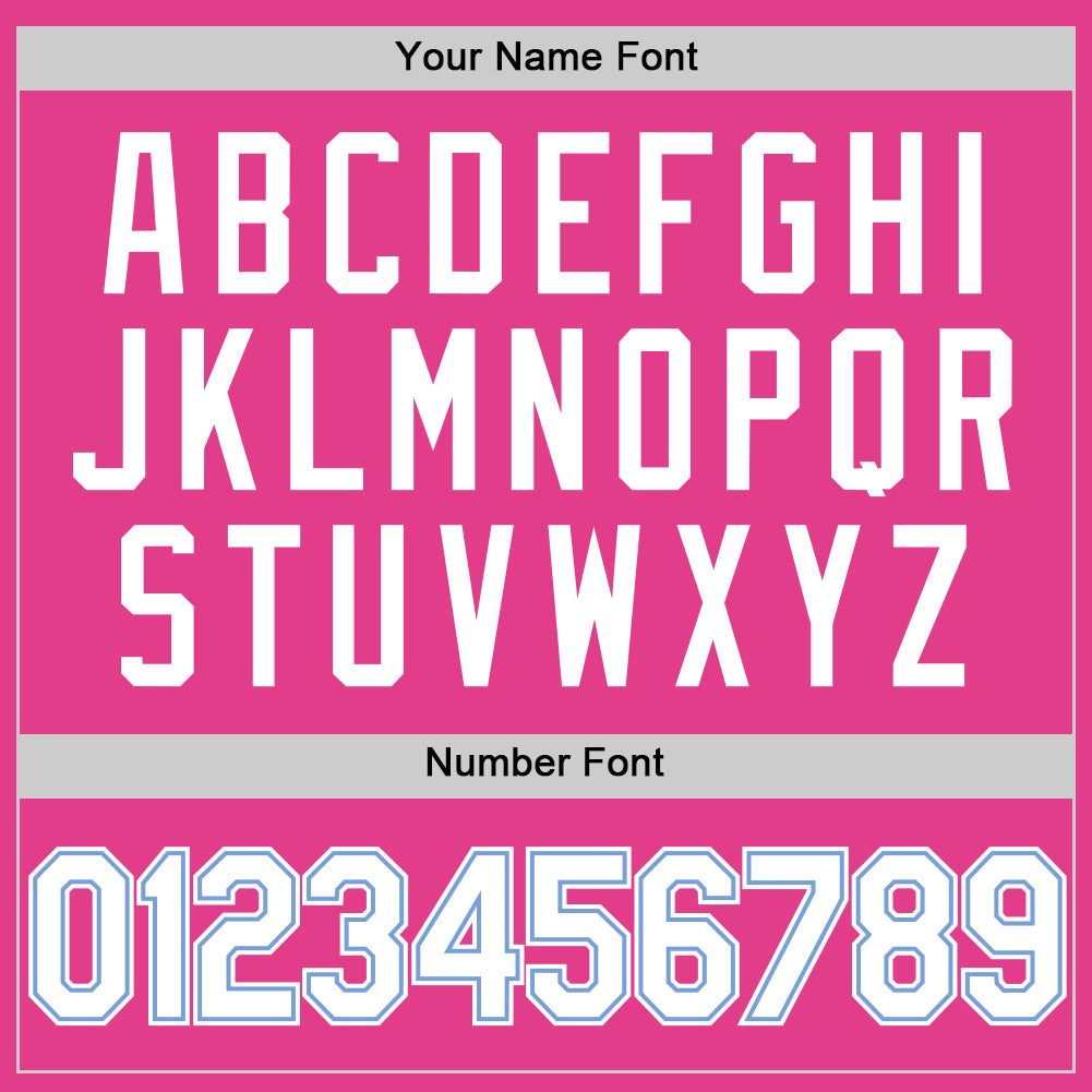 Custom Pink White-Light Blue Authentic Throwback Baseball Jersey - Sky-Custom