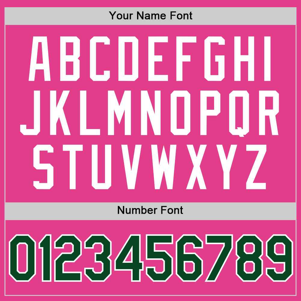 Custom Pink Green-White Authentic Throwback Baseball Jersey - Sky-Custom