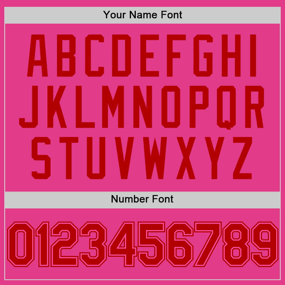 Custom Pink Red Mesh Authentic Throwback Baseball Jersey - Sky-Custom