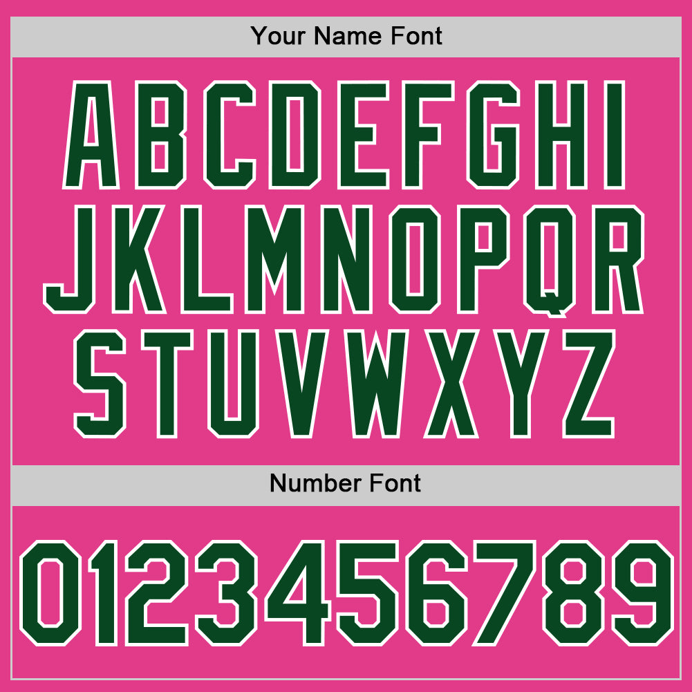 Custom Pink Green-White Mesh Authentic Throwback Baseball Jersey - Sky-Custom