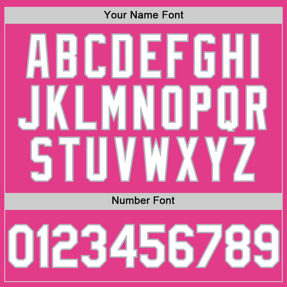 Custom Pink White-Gray Mesh Authentic Throwback Baseball Jersey - Sky-Custom