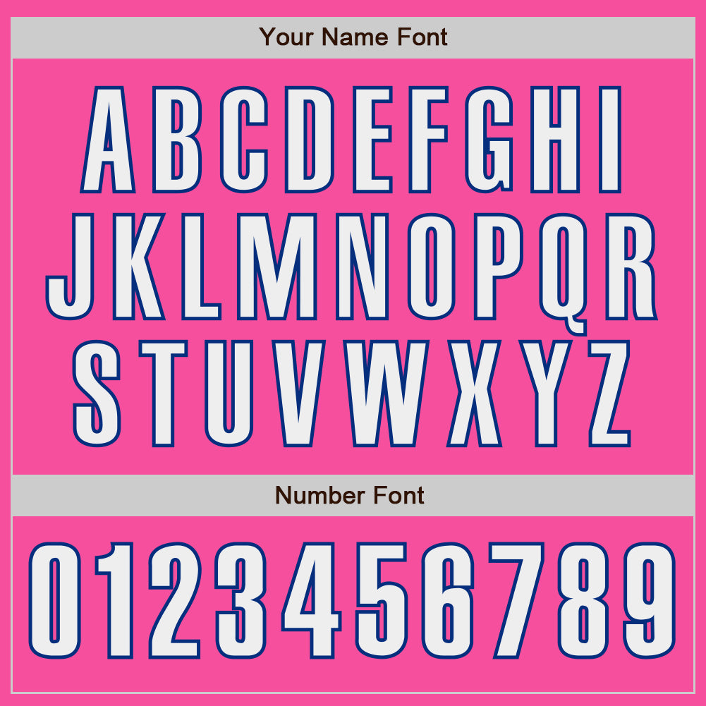 Custom Pink White-Royal Authentic Baseball Jersey - Sky-Custom