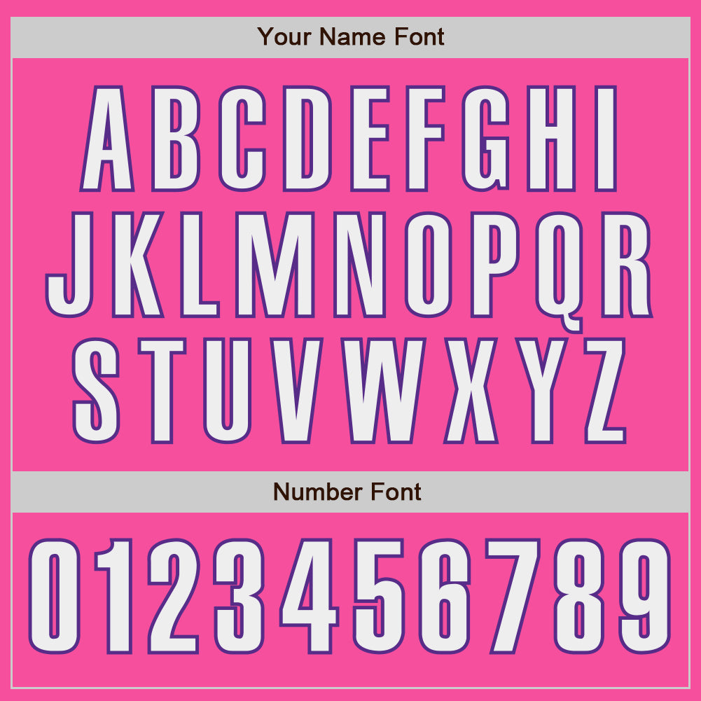 Custom Pink White-Purple Authentic Baseball Jersey - Sky-Custom