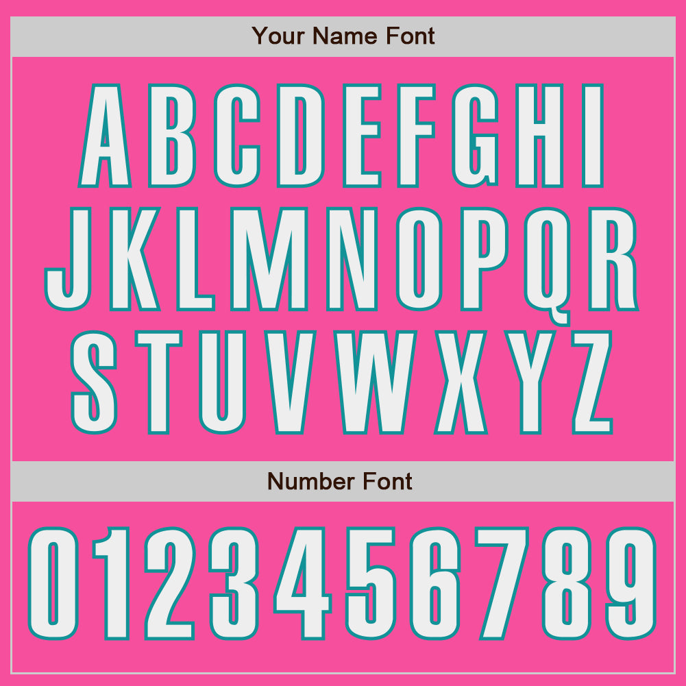 Custom Pink White-Teal Authentic Baseball Jersey - Sky-Custom