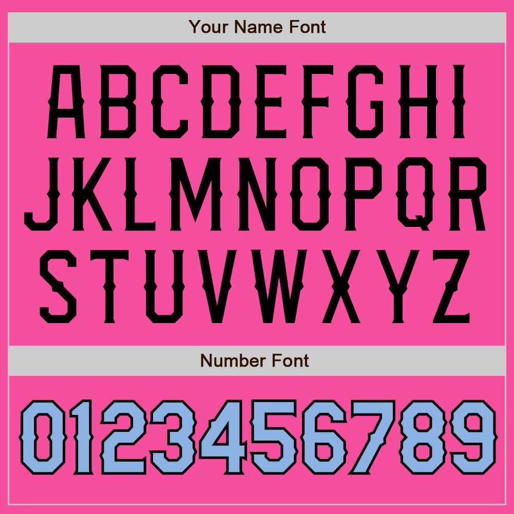 Custom Pink Light Blue-Black Authentic Baseball Jersey - Sky-Custom