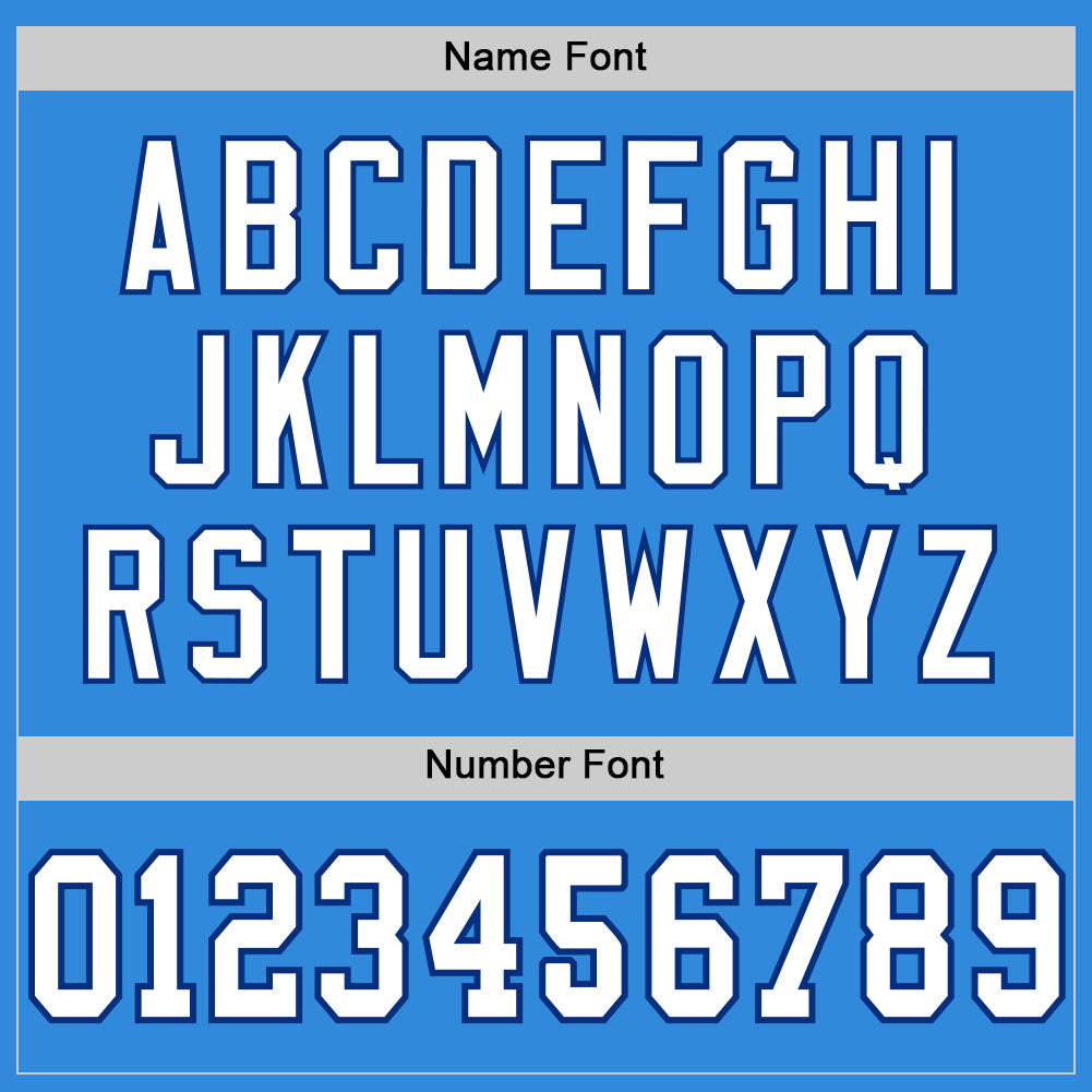 Custom Powder Blue White-Royal Mesh Authentic Football Jersey - Sky-Custom